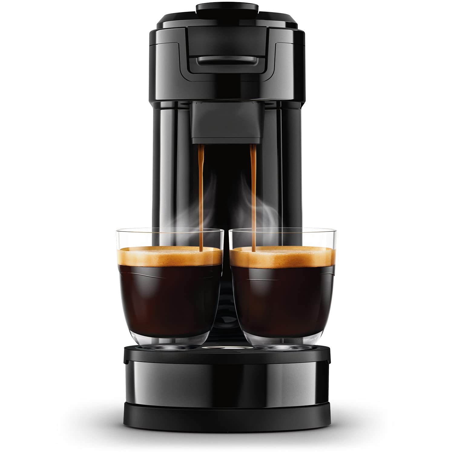 Philips Senseo Switch Pad- und Filterkaffeemaschine, 2-in-1-Brühtechnologie, 1-Liter-Wasserbehälter, 7 Tassen in einem Durchgang, Klavierlackschwarz (HD6592/64)
