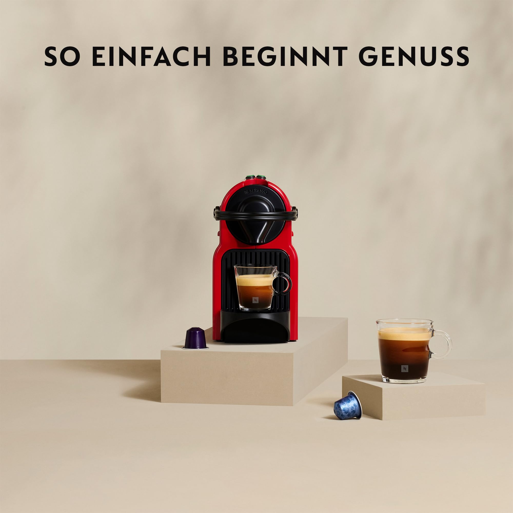 Nespresso Krups Inissia XN1001 Kapselmaschine, kurze Aufheizzeit, kompaktes Format, Kaffeemenge einstellbar, Direktwahltaste, automatischer Kapselauswurf, 0.7 L, 34.2 x 19.1 x 32.7 cm, Weiß