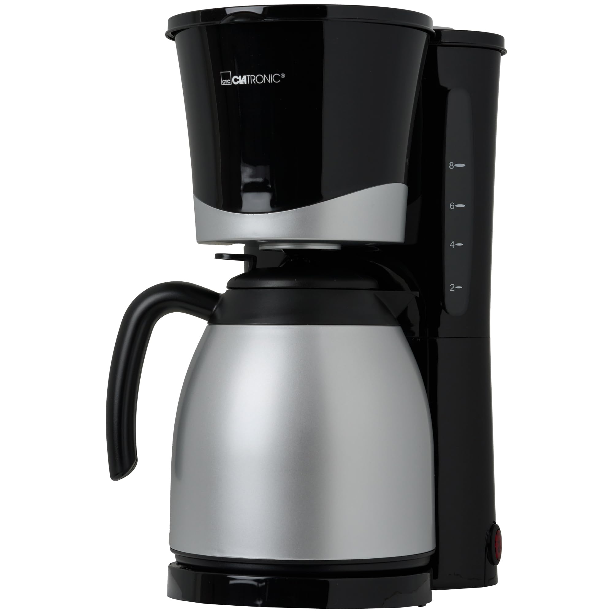 Clatronic® Kaffeemaschine mit Thermoskanne | für 8-10 Tassen Kaffee | kein Temperaturverlust | Filterkaffeemaschine | 1 Liter | Coffee machine | Filterkaffeemaschine mit Thermoskanne | KA 3327 schwarz