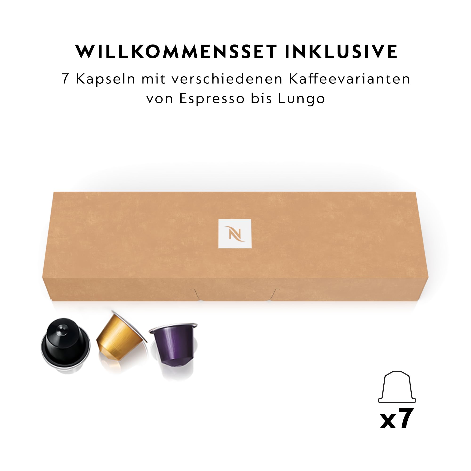 Nespresso Krups Inissia XN1001 Kapselmaschine, kurze Aufheizzeit, kompaktes Format, Kaffeemenge einstellbar, Direktwahltaste, automatischer Kapselauswurf, 0.7 L, 34.2 x 19.1 x 32.7 cm, Weiß