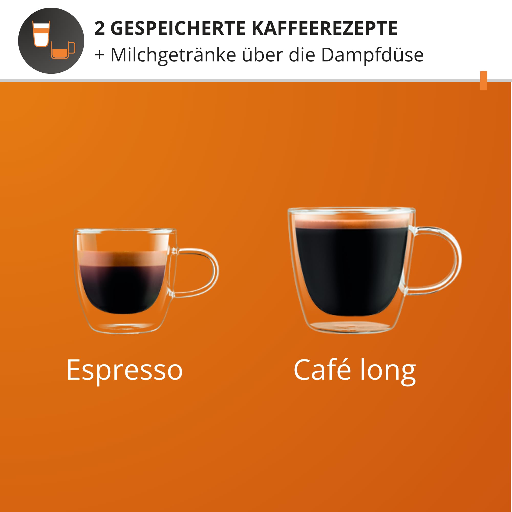 KRUPS Arabica Picto Kaffeevollautomat, kompaktes Design, einfache Bedienung, intuitiv einstellbarer Drehregler, Milchschaumdüse, 2-Tassen-Funktion, Kaffeemaschine, Schwarz, EA810870