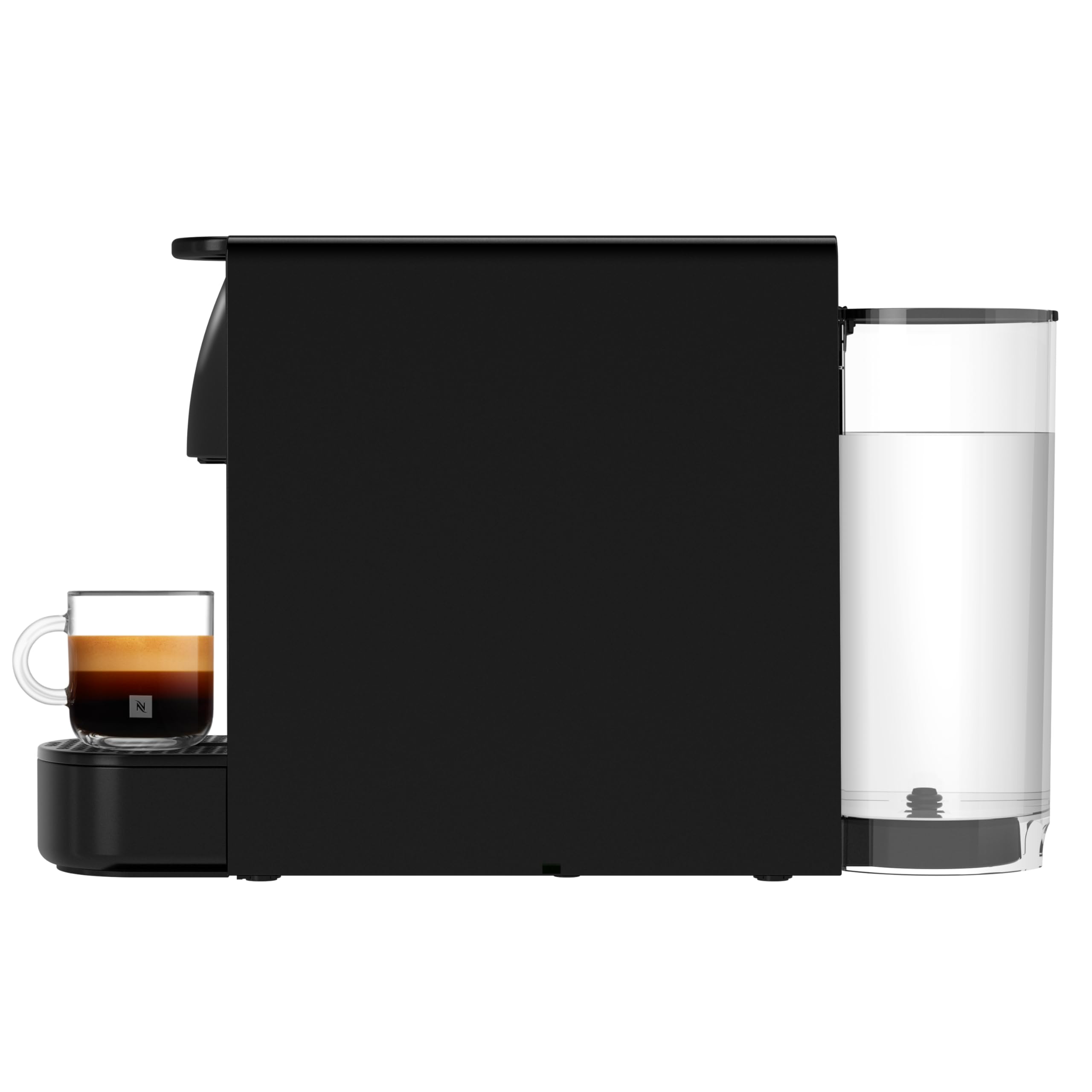 Nespresso Krups Essenza Mini Kaffeekapselmaschine, 7 Kapseln, 19 bar, Energiesparmodus, 1260 Watt, ‎0,6 l Wassertankvolumen, sehr kleines Gehäuse, schwarz, Energieklasse A, XN1108