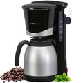 Clatronic® Kaffeemaschine mit Thermoskanne | für 8-10 Tassen Kaffee | kein Temperaturverlust | Filterkaffeemaschine | 1 Liter | Coffee machine | Filterkaffeemaschine mit Thermoskanne | KA 3327 schwarz