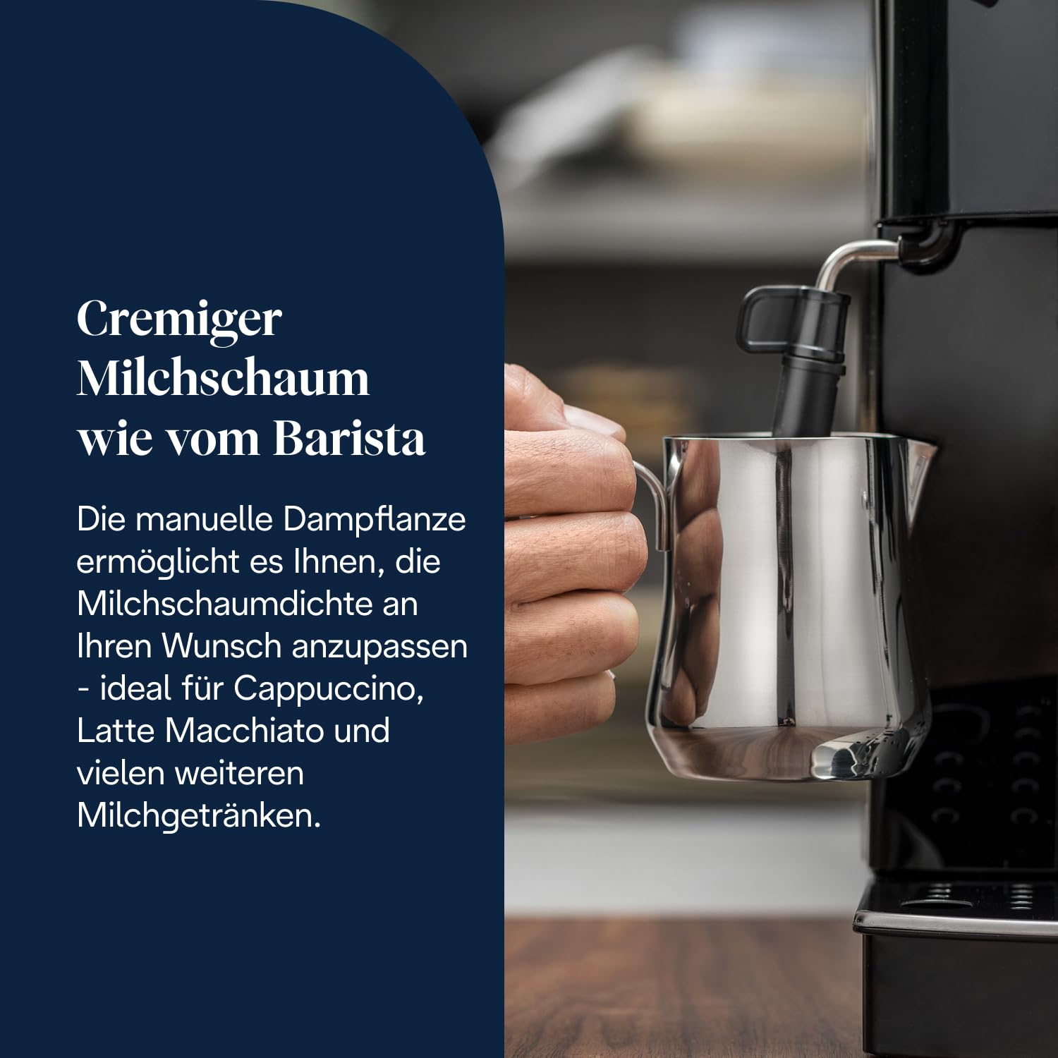De’Longhi Magnifica S - Perfetto Kaffeevollautomat mit klassischem Milchaufschäumer, Espresso- und Cappuccino Kaffeemaschine, Bedienfeld mit Tasten, Schwarz (ECAM22.110.B)